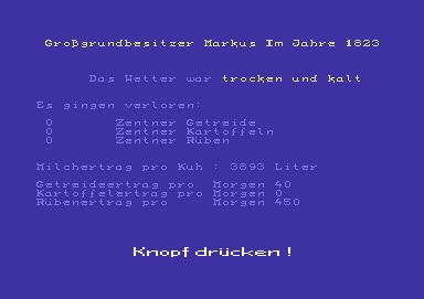 Wetter und Ernte vom Vorjahr